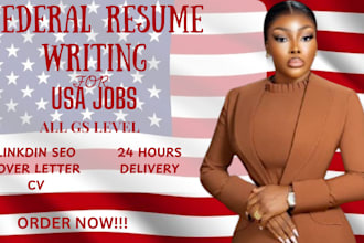 write a professional federal resume for usajobs or US government