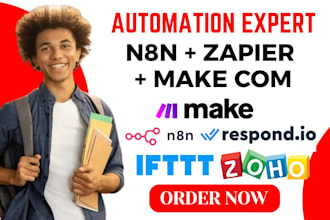 custom make com n8n chatbot respond io ifttt zapier and zoho automation