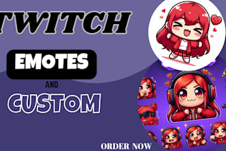 create custom twitch emotes, chibi emotes, vtuber emotes for you
