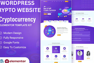 do create custom wordpress cryptocurrency website crypto ico token landing page