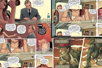 draw custom 2d comic, manga page, anime art, or graphic novel