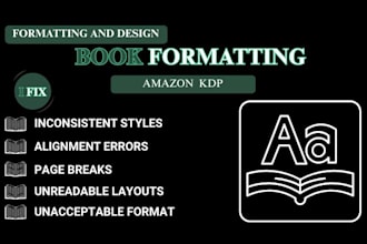 do book formatting for amazon kdp paperback, kindle ebook cookbook manual design