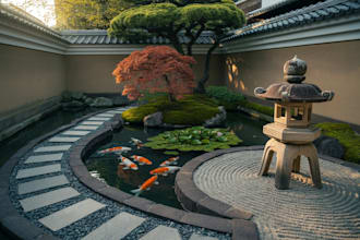 create 3d garden design, landscape rendering, pool layout, patio, yard plan
