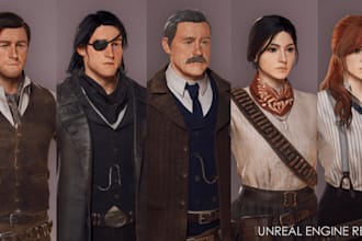 3d metahuman character, 3d humanoid avatar 3d game, digital metahuman animation