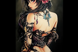 create your dream anime, manga tattoo design