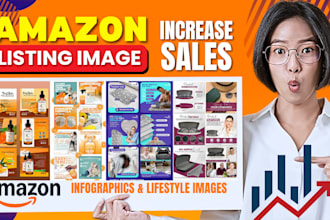 do stunning amazon listing images, product listing, infographics, bol product