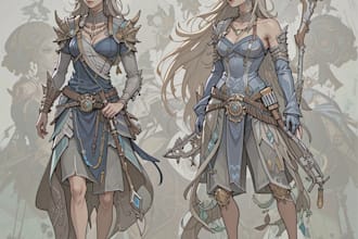 do create fantasy character design use d and d, illustration