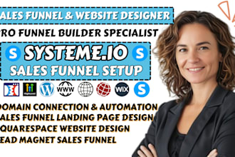 build sales funnel in clickfunnels, systeme io leadpages or landing page design