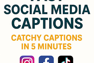 write a catchy and creative social media caption in 5 minutes
