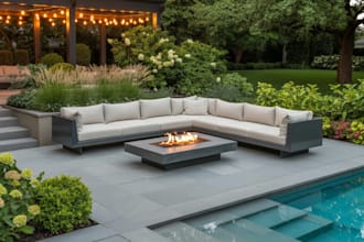do landscape planning, 3d garden model, front yard, patio, pool design
