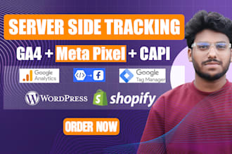 set up meta pixel conversion API server side tracking ga4