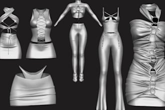 do 3d cloth for second life mesh vrchat sansar peds fivem sims fashion design
