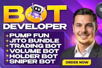 develop trading bot, bundle bot, holder bot, polymarket bot