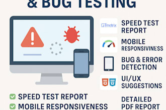 test your website for bugs, speed