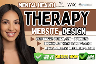 design therapy website, mental health, wellness, counseling website redesign
