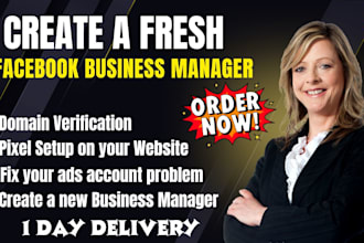 create and set up a fresh facebook business manage and ads account