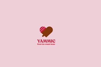 tasty ice cream logo design dessert shop and sweet brand identity