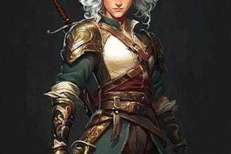 illustrate your d and d character portrait