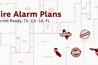 design fire alarm system plans for tx, nj, ca, fl with permit approval