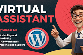 be your wordpress virtual assistant shopify VA personal assistant data entry