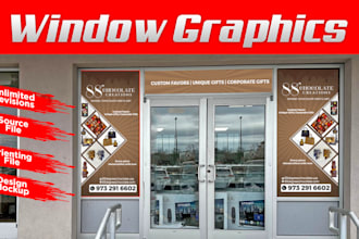 create eye catching shop front or storefront window graphics vinyl stickers
