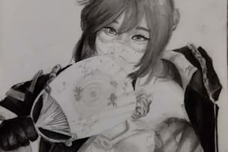 create a realistic pencil sketch portrait drawing from your photo