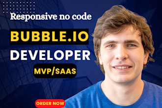 develop bubble io app, saas, mvp, web app with api and database setup