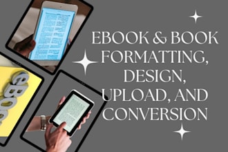 do ebook book KDP formatting conversion layout design workbook kindle publish