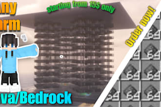 build any farm in minecraft java or bedrock