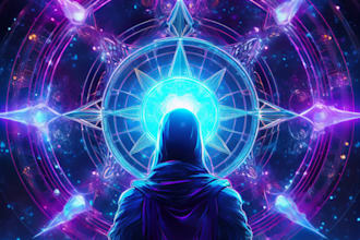 create spiritual and futuristic ai generated printable wall art