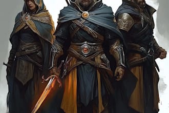 fantasy dnd character art and dnd character art