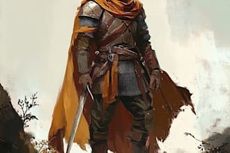 create a d and d character art and dnd art