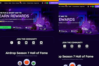 design a viral meme coin website, crypto landing page