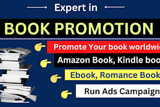promote and advertise your book or ebook, amazon book marketing on iheart radio
