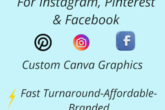 design and set up branded social media post for ig fb and pinterest