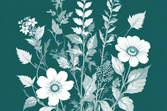 create a beautiful vintage botanical illustration poster