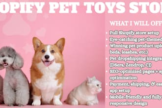 build shopify pet store pet shopify dropshipping store pet toy accessories