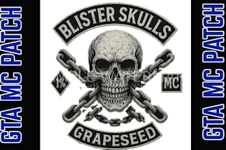 design a custom motorcycle club mc patch or logo