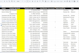 lead generation, data entry, shopify PR, amazon VA, med VA