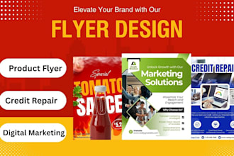 create product, business and credit flyer