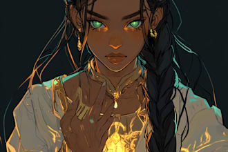 create original characters, fanart, and fantasy portraiture