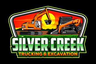 create graceful and fantastic skidsteer and excavator  logo design
