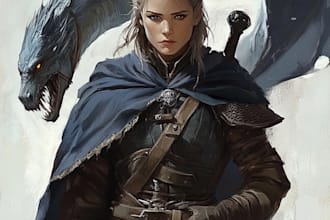 design realistic fantasy dnd character illustration