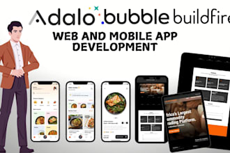develop bubble io adalo mobile and web apps using adalo, bubble, and buildfire