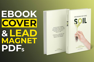 create ebook cover design, book cover art, pdf lead magnet and kdp book cover