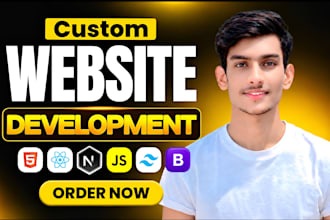 do front end website development and custom website development