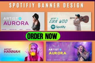 design stunning spotify banners, playlist covers