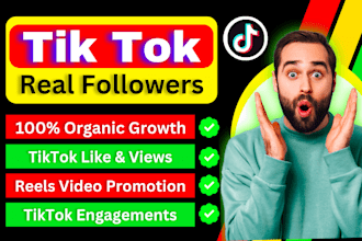 tiktok marketing manage grow to real followers increase promote reels video