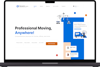web app for packers and movers delivery tracking and logistic dashboard UI