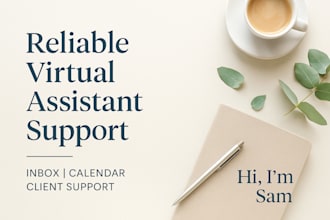 be your reliable VA for scheduling and admin support